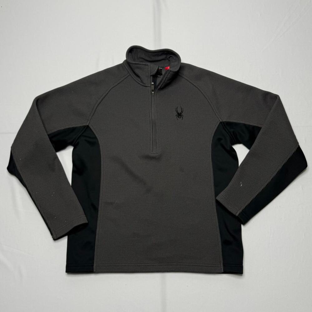 Spyder Gray Core Sweater 1/4 Zip Fleece Pullover Men’s Size S